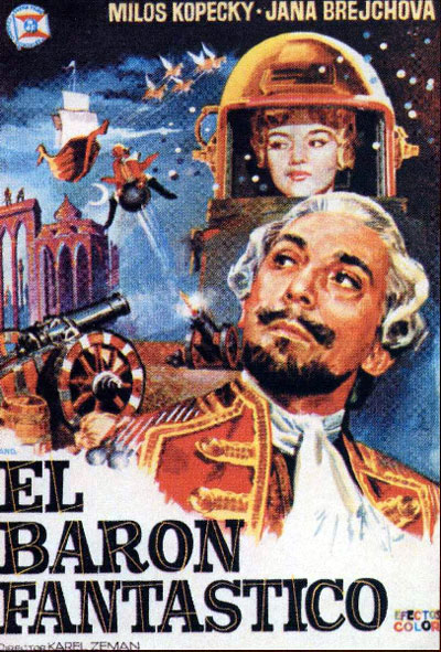Affiche espagnole de 'Le baron de crac'