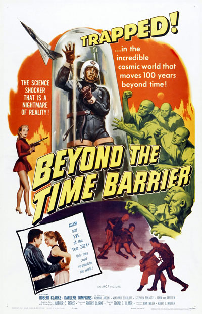 Affiche américaine de 'Beyond the Time Barrier'
